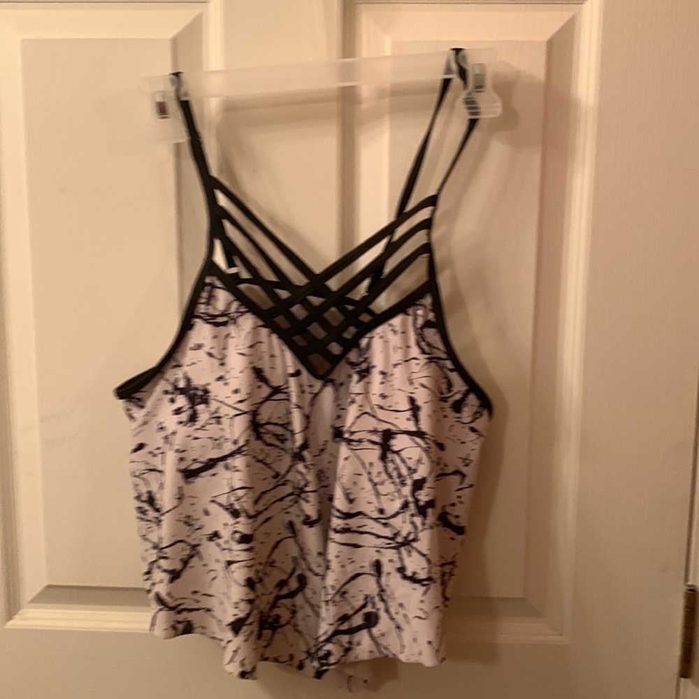 Large Black & Whitr Swim Too Light Lining